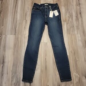 Good American Good Legs Skinny Jeans Womens 27 Blue Denim 29' Inseam NEW $119